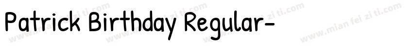 Patrick Birthday Regular字体转换